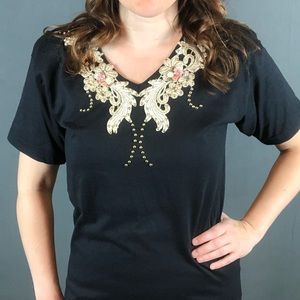 Cactus Embroidered Top